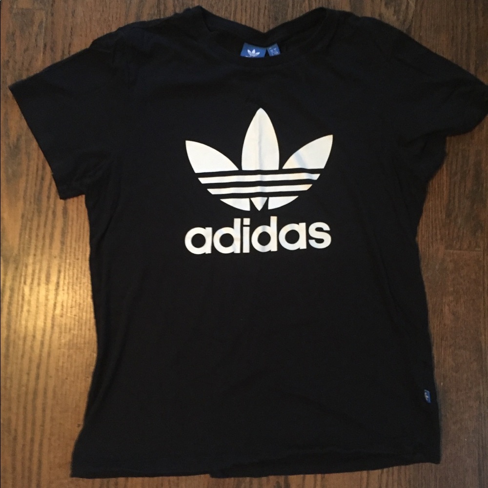 Classic adidas originals black logo t - Picture 3 of 5